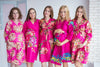 Mommies in Magenta Floral Robes