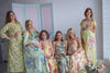 Mommies in Light yellow Floral Night Gowns