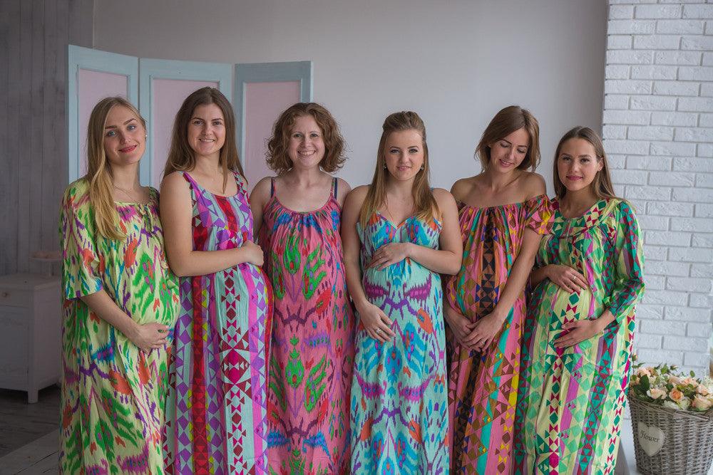 Mommies in Aztec Night Gowns
