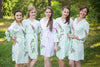 Mint Climbing Vines Robes for bridesmaids
