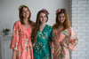 Peach, Coral and Dusty Teal Color Robes - Premium Rayon Collection