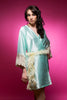 Mint Silk Lace Bridesmaids Robe