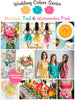 Mustard, Teal and Watermelon Pink Wedding Color Palette