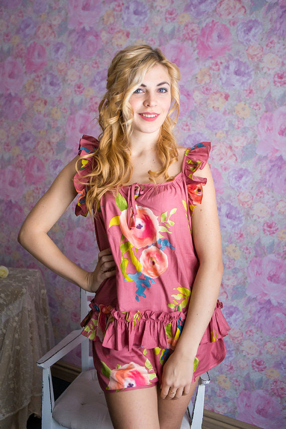 Ruffled Style PJs in Smiling Blooms Pattern