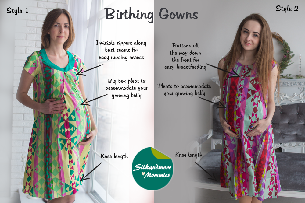 Aztec Pattern Birthing Gowns