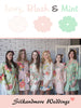 Ivory, Blush and Mint Wedding Color Robes - Premium Rayon Collection