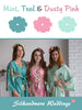 Mint, Teal and Dusty Pink - Premium Rayon Collection