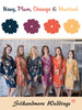 Navy, Plum, Orange and Mustard Wedding Color Robes - Premium Rayon Collection