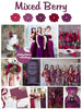 Mixed Berry Wedding Color Robes - Premium Rayon Collection