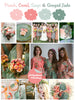 Peach, Coral, Sage and Grayed Jade Color Robes - Premium Rayon Collection