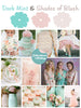 Dark Mint and Shades of Blush Color Robes - Premium Rayon Collection