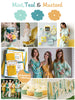  Mint, Teal and Mustard - Premium Rayon Collection