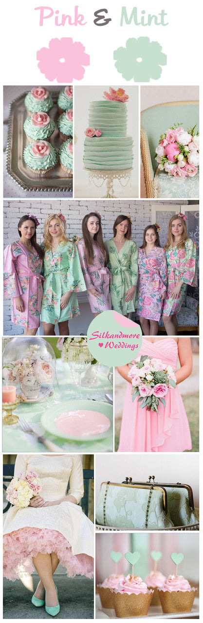 Pink and Mint Wedding Color Palette