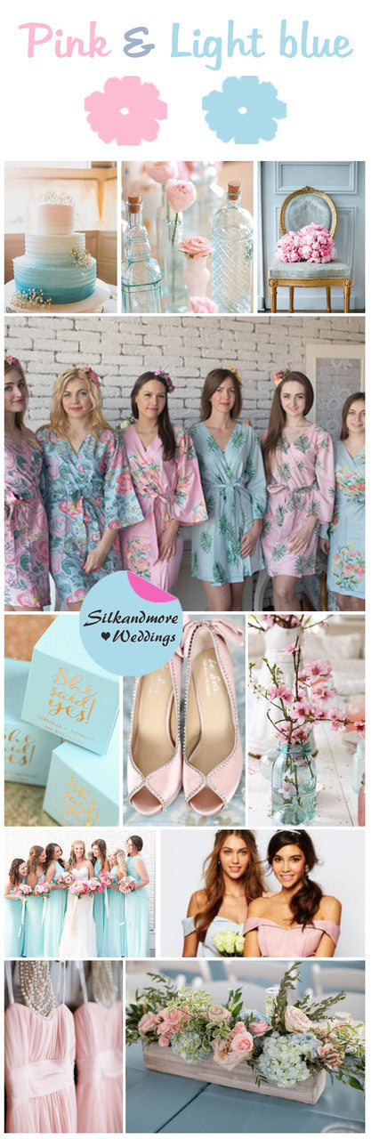 light blue and pink bridesmaid dresses Bridesmaid Blue And Pink Dress For Wedding Guest Leely Women Floral Blue And Pink Long Bridesmaid