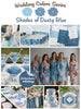 Shades of Dusty Blue Wedding Color Palette