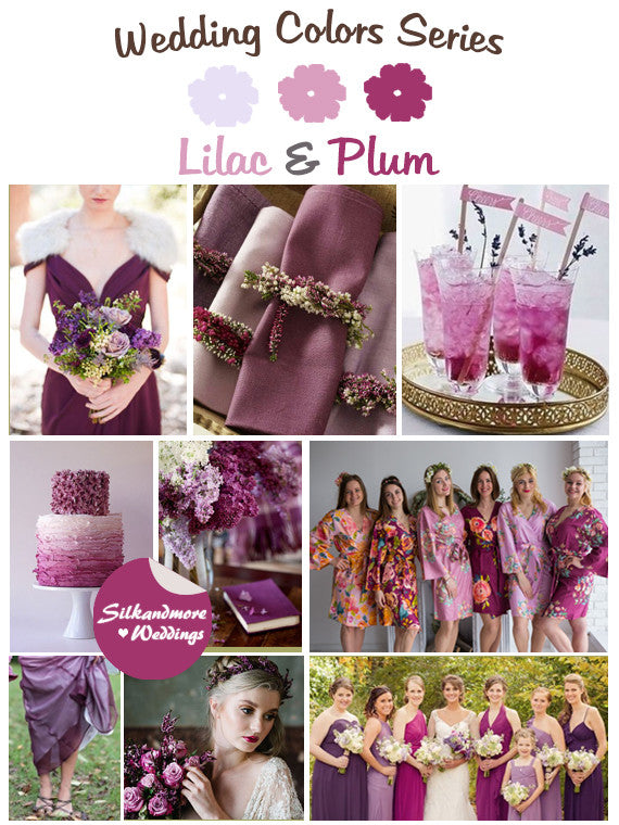 Lilac and Plum Wedding Colors Palette 