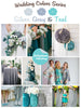Silver, Gray and Teal Wedding Color Palette 