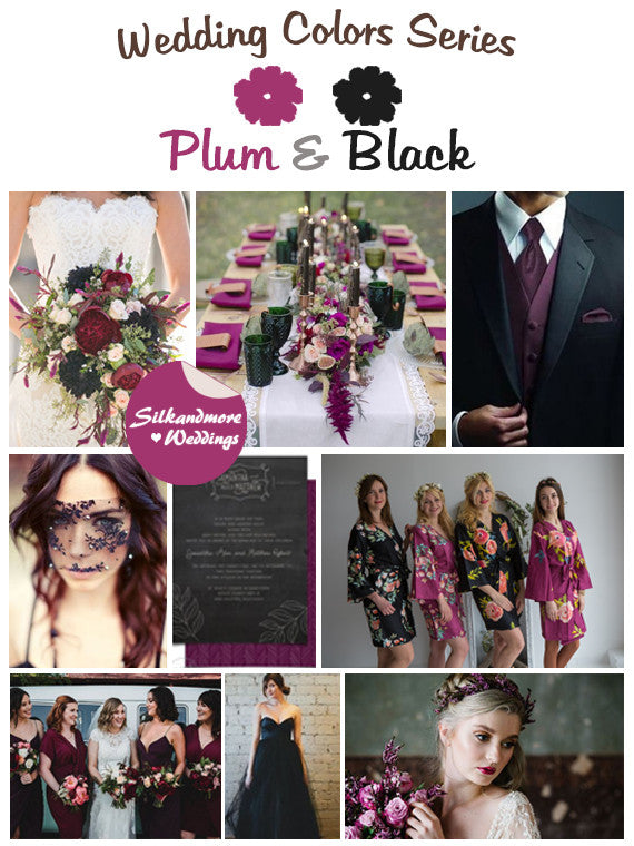 Plum and Black Wedding Color Palette