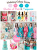 Shades of Pink and Turquoise Wedding Color Palette