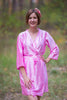 Plain Silk Robes for bridesmaids - Solid Dark Pink Color | Getting Ready Bridal Robes