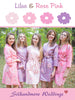 Lilac and Rose Pink Wedding Color Robes