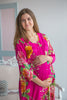 Mommies in Magenta Floral Night Gowns