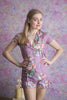 Plum, Lilac & Dusty Mauve Wedding Color Pj Sets in Notched Collar Style