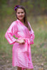 Plain Silk Robes for bridesmaids - Solid Pink Color | Getting Ready Bridal Robes