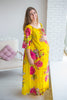 Mommies in Yellow Floral Night Gowns