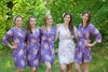 Violet Faded Floral Robes for bridesmaids
