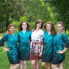 Teal Tree of Life Robes for bridesmaids
