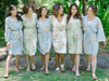 Mismatched Bridesmaids Robes Set- Dusty Blue and Sage Dreamy Angel Song Robes