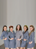 Navy Blue Polka Dots Robes for bridesmaids | Getting Ready Bridal Robes