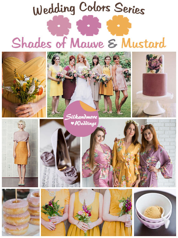 Shades of Mauve and Mustard Wedding Color Palette