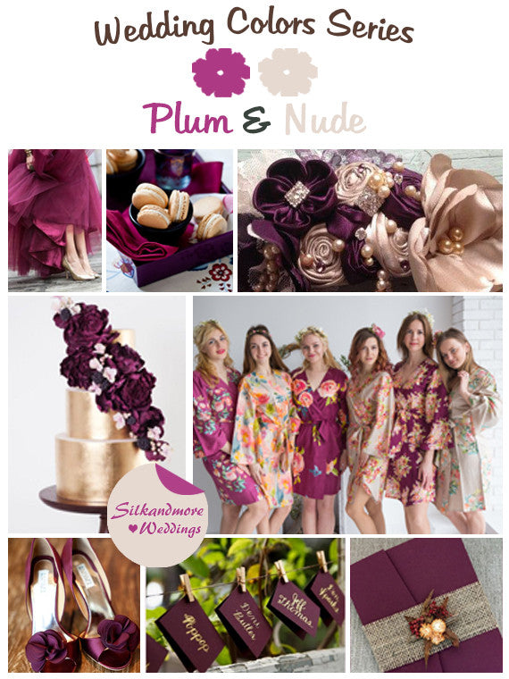 Plum and Nude Wedding Color Palette
