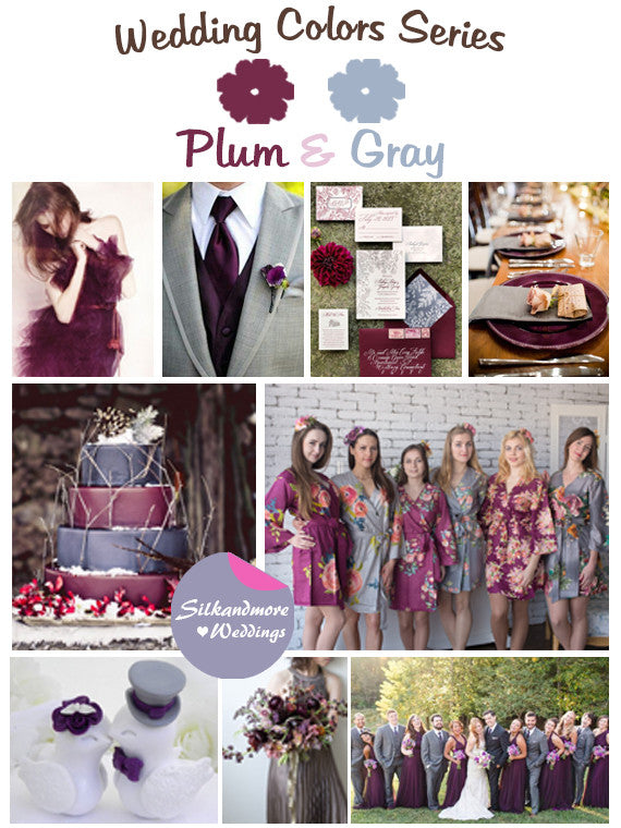 Plum and Gray Wedding Color Palette