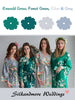 Emerald Green, Forest Green, Silver and Gray Wedding Color Robes - Premium Rayon Collection
