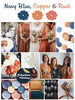 Navy Blue, Copper and Rust Color Robes - Premium Rayon Collection