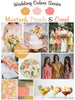 Mustard, Peach and Coral Wedding Color Palette
