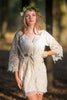 Oh Dreama White Butterfly Lace Bridal Robe