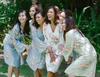 Premium Dreamy Angel Song Bridesmaids Robes in Dusty Blue and Sage