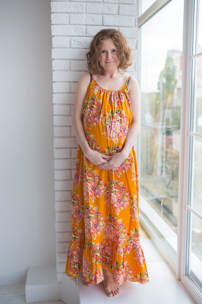 Mommies in Mustard Night Gowns