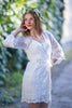 Oh Heather White Scalloped Lace Bridal Robe
