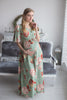 Mommies in Sage Maternity Caftans