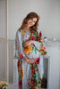 Mommies in Silver Floral Maxi Dresses