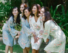 Mismatched Bridesmaids Robes Set- Dusty Blue and Sage Dreamy Angel Song Robes