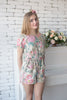 Mismatched Bridesmaids Rompers in Whimsical Giggles Pattern