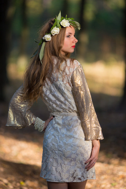 Oh Sunshine Lace Shimmer Bridal Robe