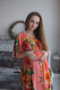 Mommies in Coral Maternity Caftans
