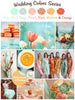 Mint, Sage, Peach, Mustard and Orange Wedding Colors Palette 